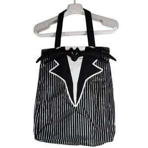 Disney Parks Jack Skellington Tuxedo Nightmare Before Christmas Tote Bag USED